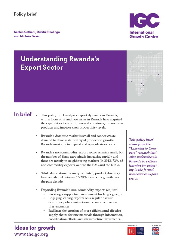 Understanding rwanda export sector brief cover