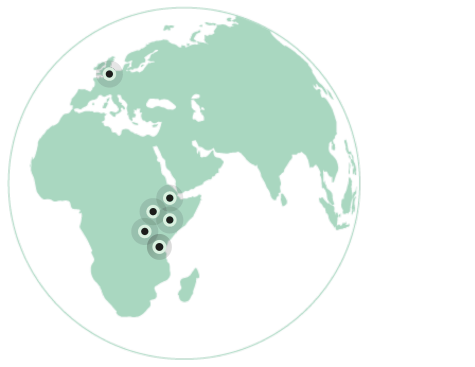The five Laterite offices: Addis Ababa, Amsterdam, Dar es Salaam, Kampala, Kigali and Nairobi