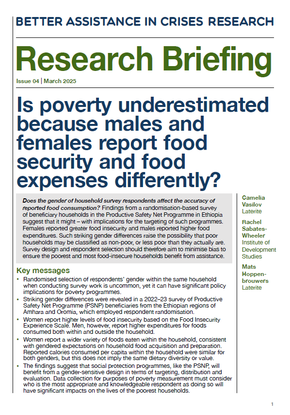 Basic spir research briefing gender