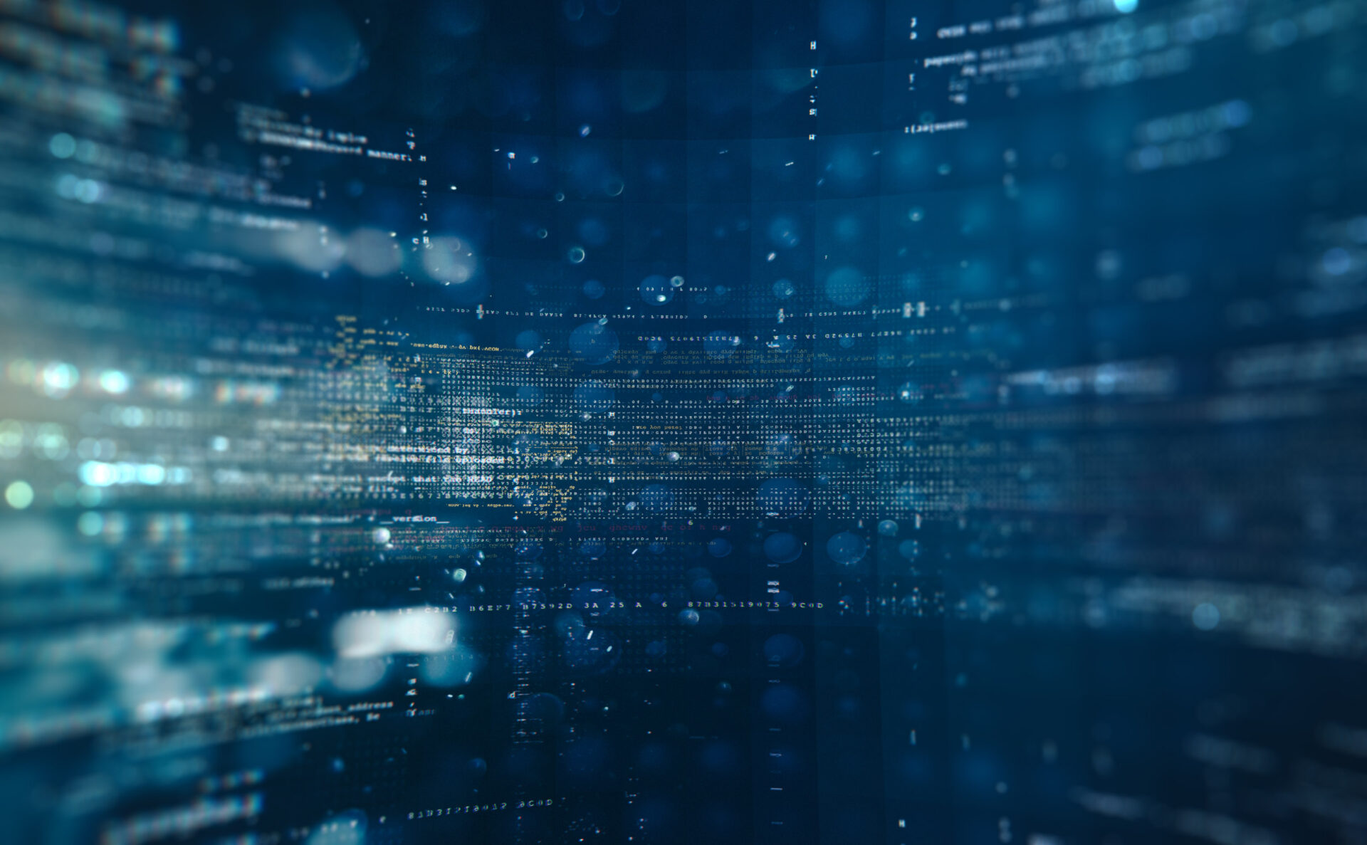 Abstract,tech,background.,floating,numbers,hud,background.,matrix,particles,grid
