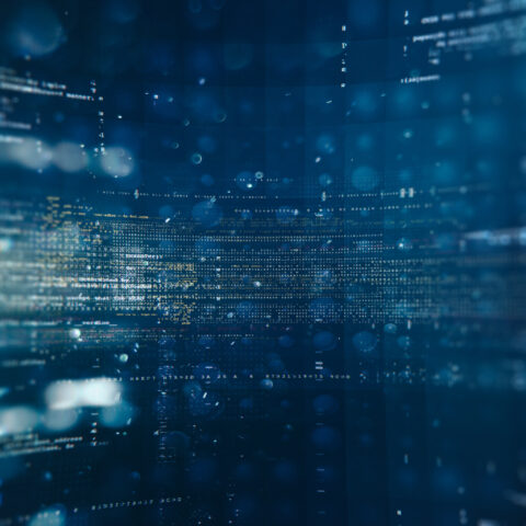 Abstract,tech,background.,floating,numbers,hud,background.,matrix,particles,grid